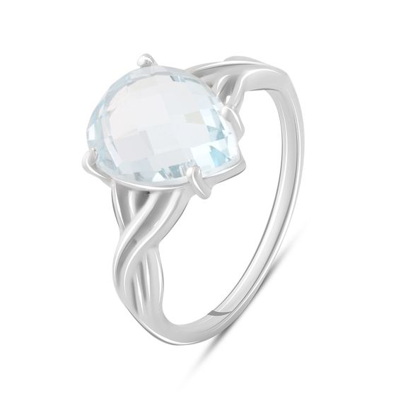 Silver ring with a 4.19-carat topaz