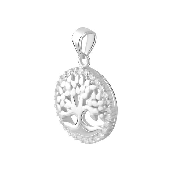 Silver pendant with phianites