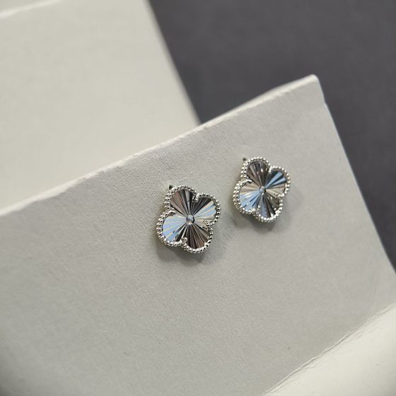 Silver earrings without stones
