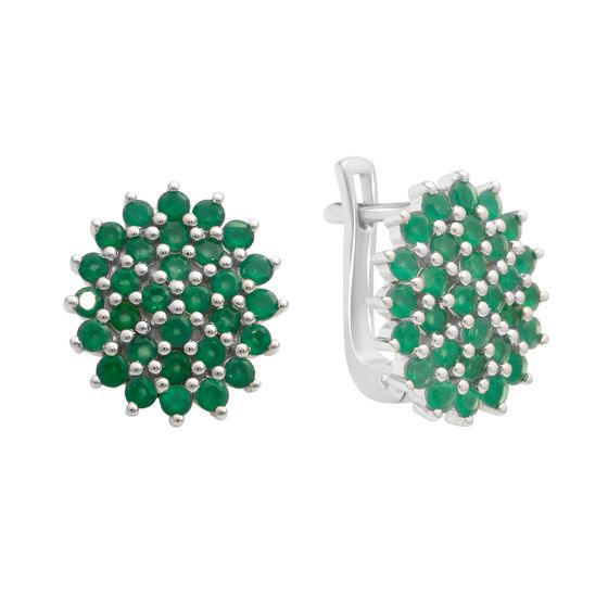 Silver earrings with agate 1.86ct