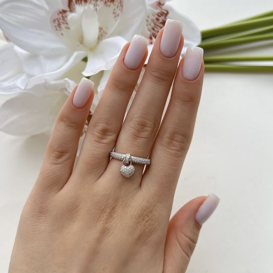 Silver Ring with Fianites