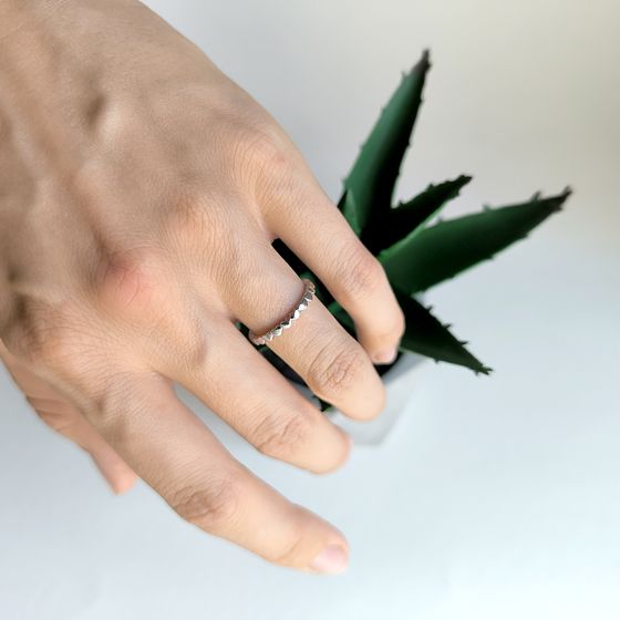 Silver ring without stones