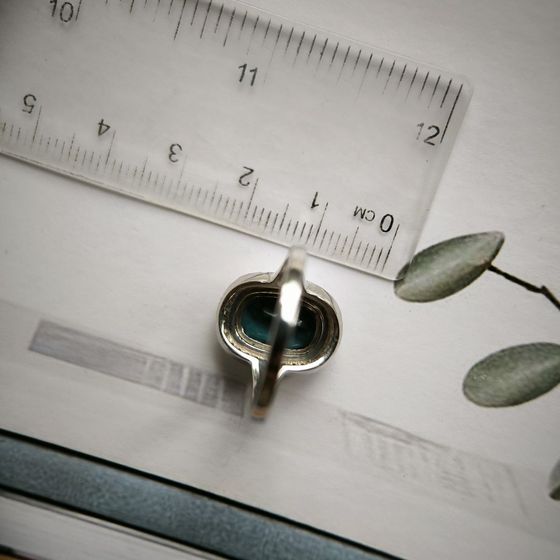 Срібна каблучка з топазом Лондон Блю 3.487ct