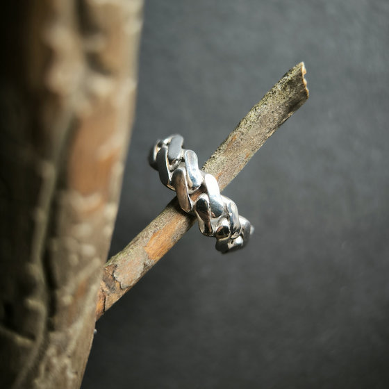 Silver ring without stones