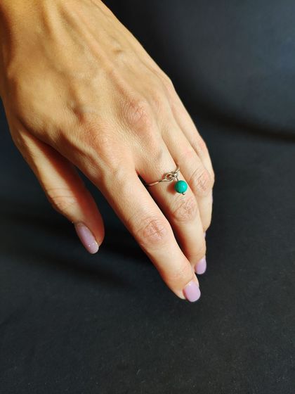 Silver ring with turquoise