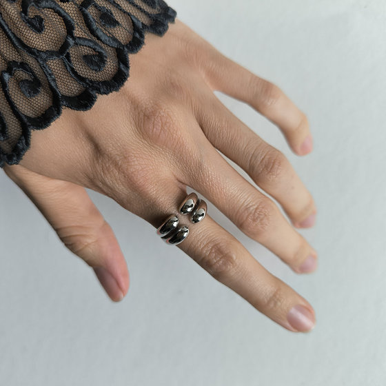 Silver ring without stones
