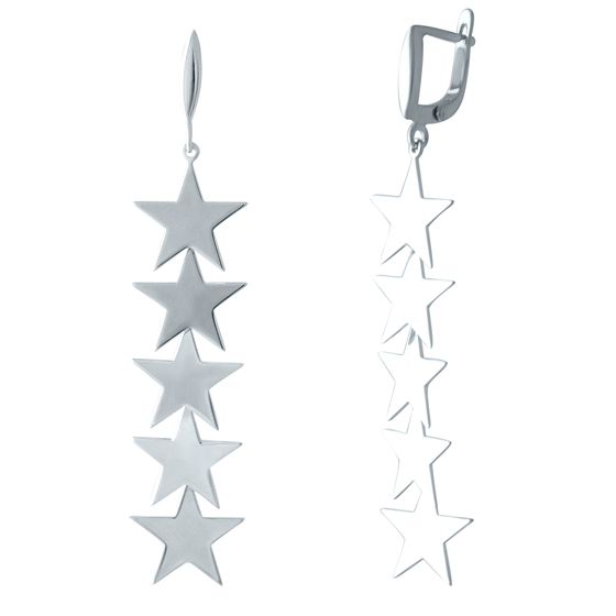 Silver earrings without stones