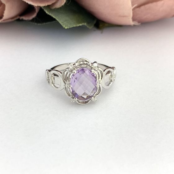 Серебряное кольцо с аметистом 2.333ct
