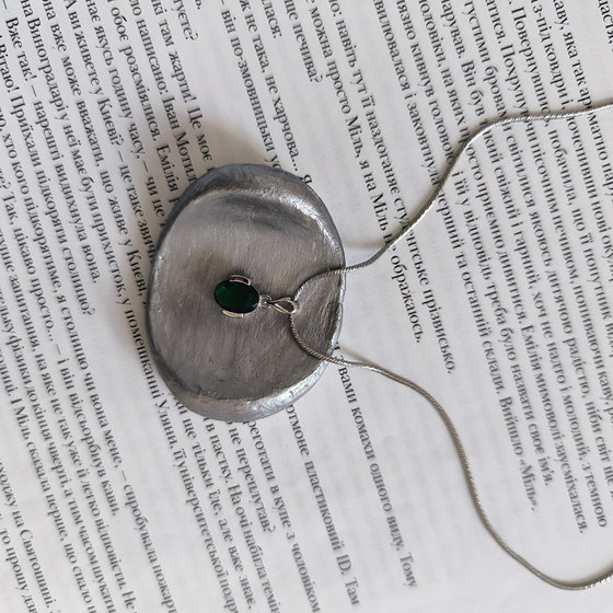 Срібна підвіска із смарагдом nano 0.933ct