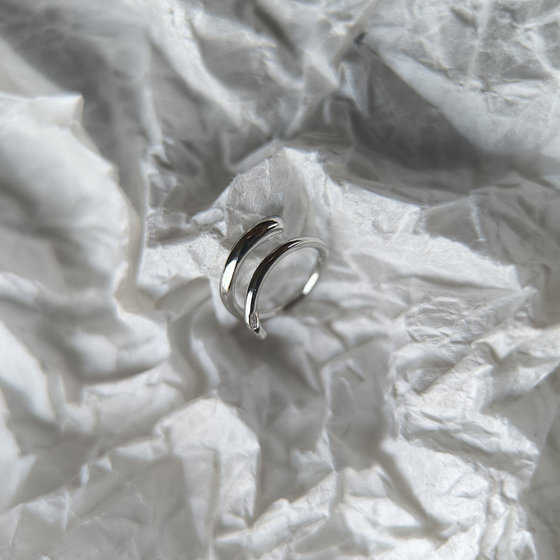 Silver earrings without stones