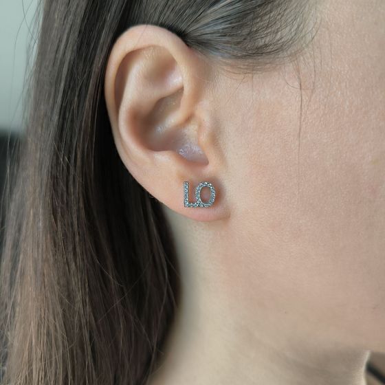 Silver Earrings with Fianites