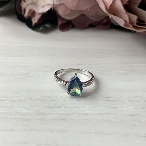 Срібна каблучка з містик топазом 3.287ct