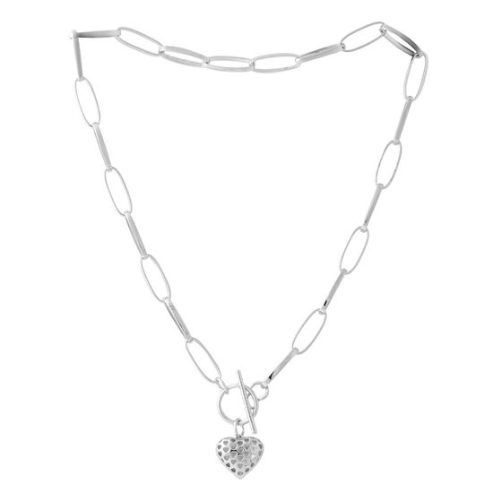 Silver necklace without stones