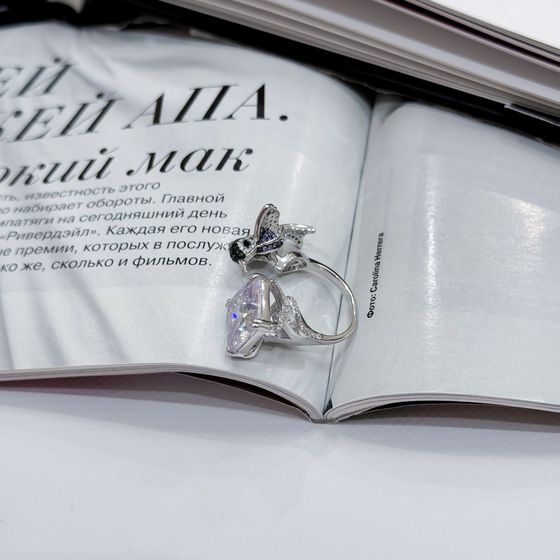 Silver Ring with Fianites
