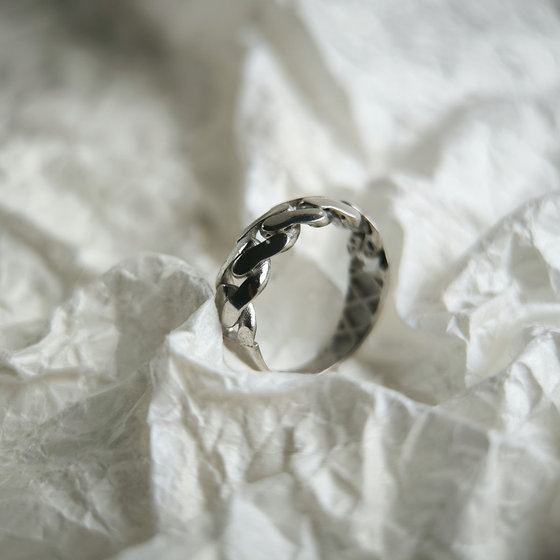 Silver ring without stones