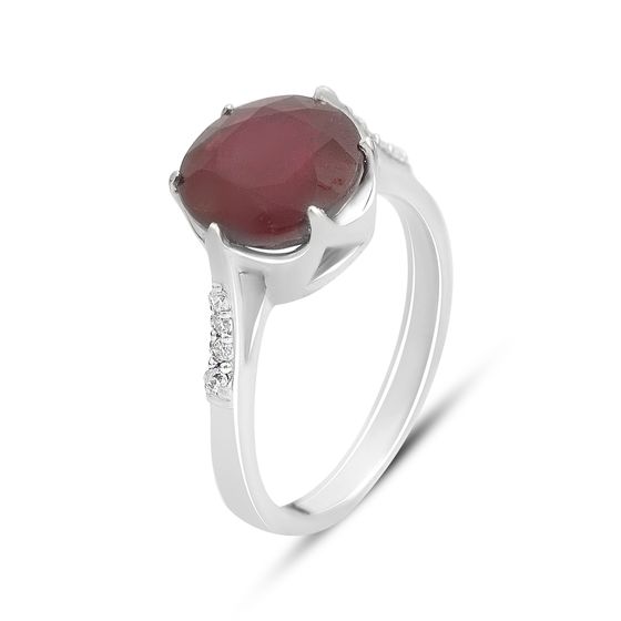 Срібна каблучка з рубіном 5.322ct