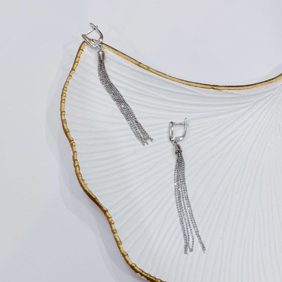 Silver earrings without stones
