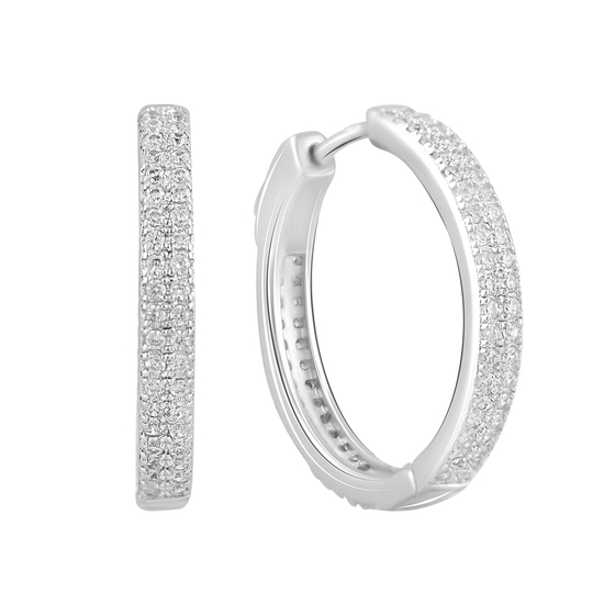 Silver Earrings with Fianites