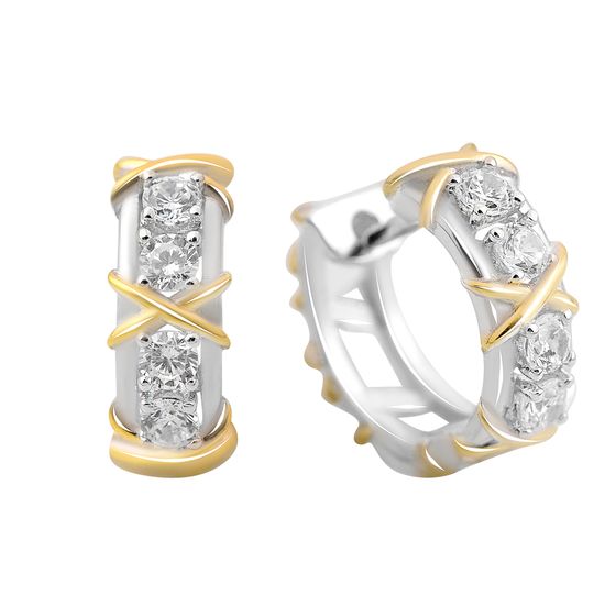 Silver Earrings with Fianites