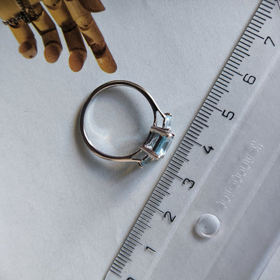 Silver ring with 2.25ct topaz