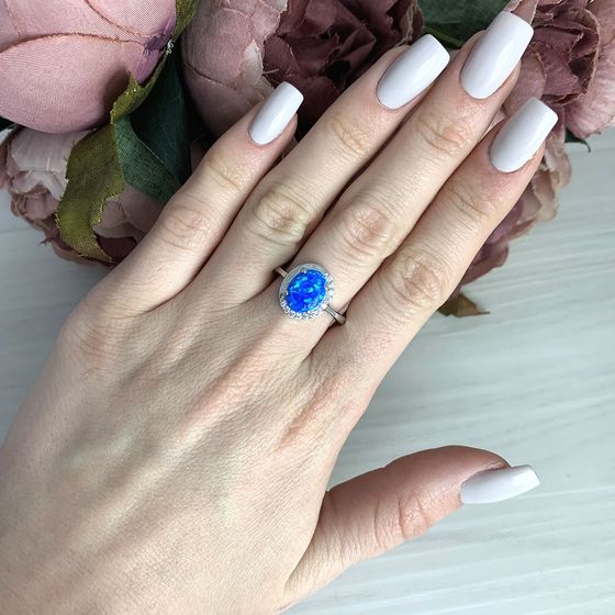 Silver ring with opal 1.175ct