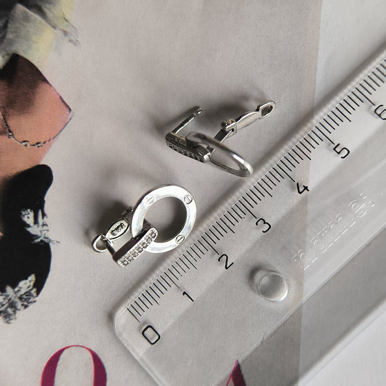 Silver earrings with cubic zirconia