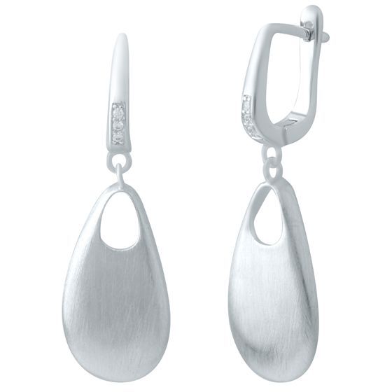 Silver Earrings with Fianites