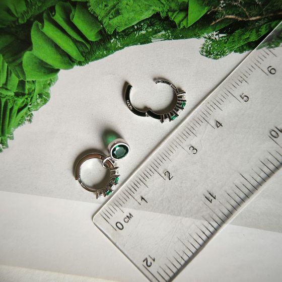 Silver Earrings with Fianites
