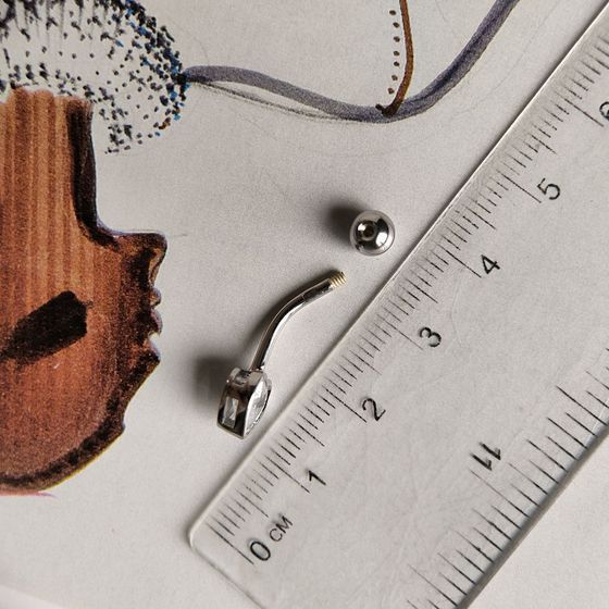 Silver piercing with phianites