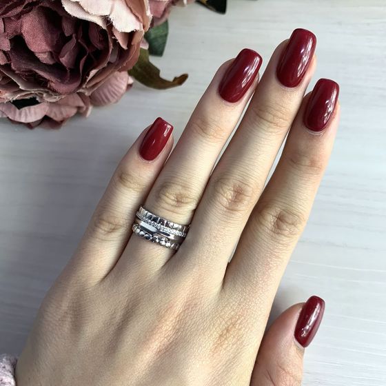 Silver Ring with Fianites