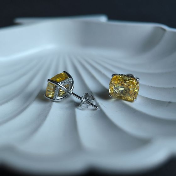 Silver Earrings with Fianites