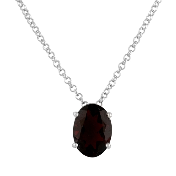 Серебряное колье с гранатом 4.54ct