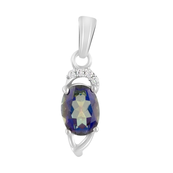 Silver pendant with mystic topaz 1.2ct
