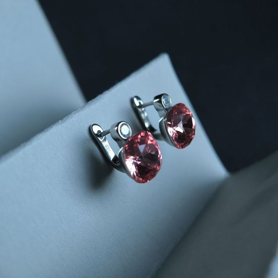Silver Earrings with Fianites
