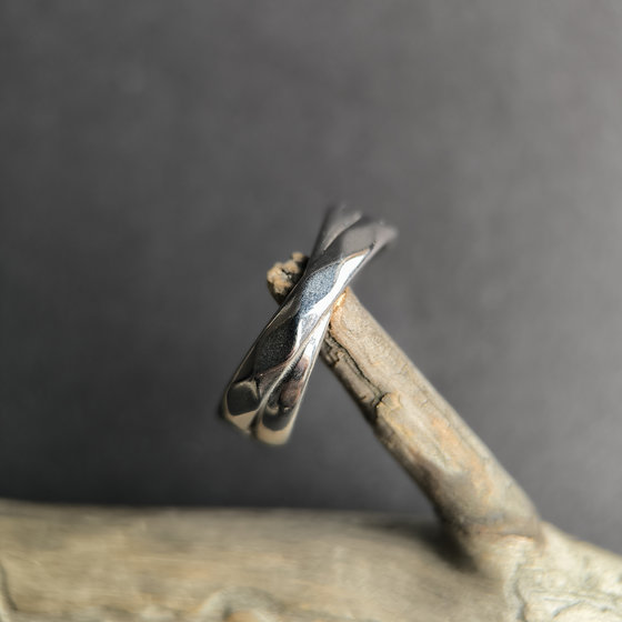 Silver ring without stones