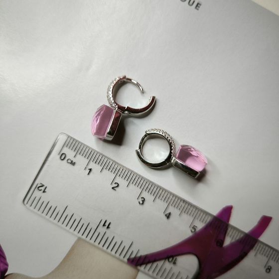 Silver Earrings with Fianites