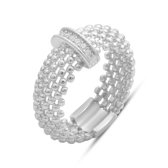 Серебряное кольцо с фианитами