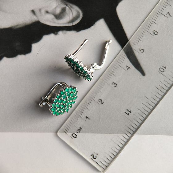 Silver earrings with agate 1.86ct