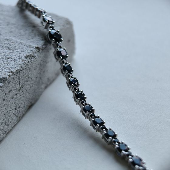 Серебряный браслет с сапфиром 9.632ct