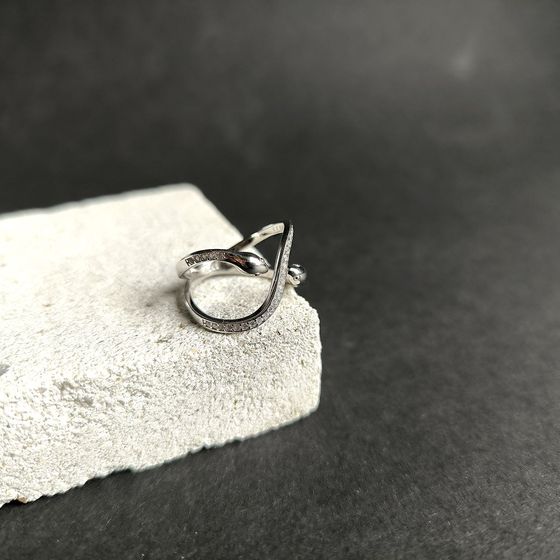 Silver Ring with Fianites