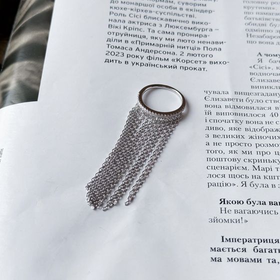 Срібна каблучка з фіанітами