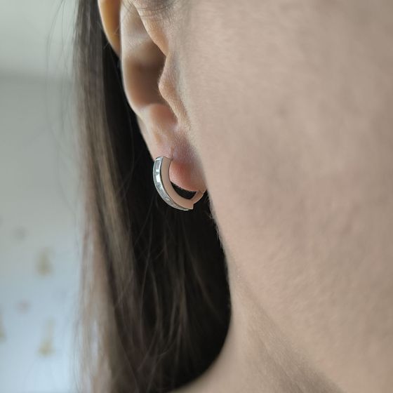 Silver Earrings with Fianites