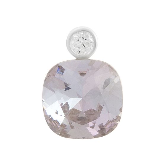 Silver pendant with phianites