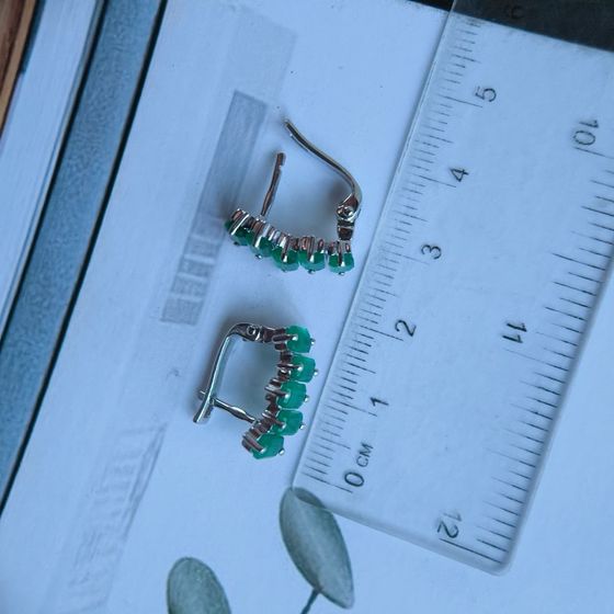 Silver Earrings with Agate (2.58 ct)