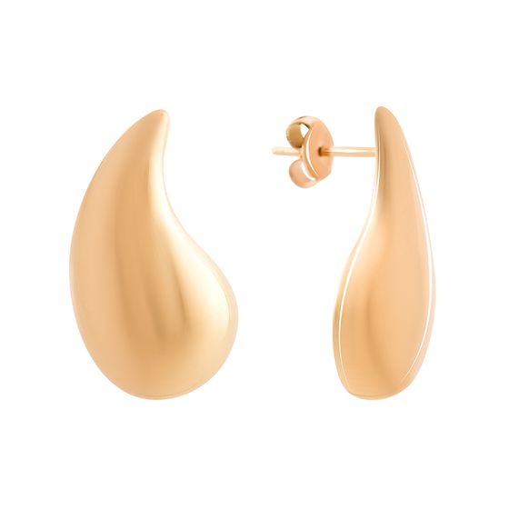 Gold earrings without stones