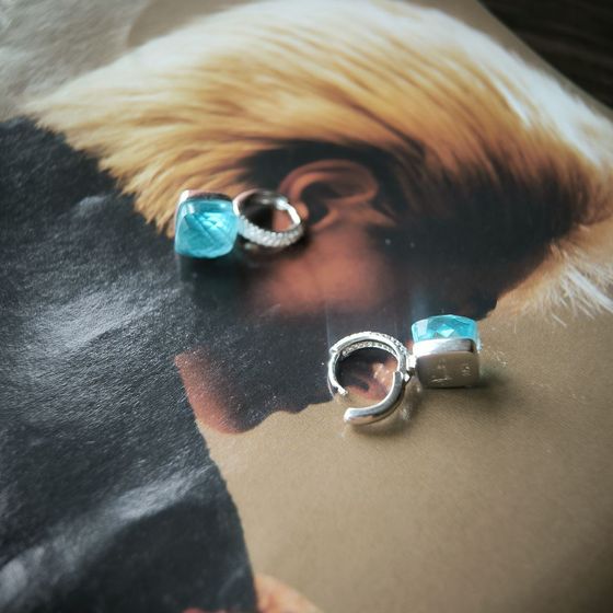 Silver Earrings with Fianites