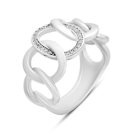 Silver Ring with Fianites