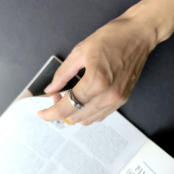 Silver Ring with Fianites
