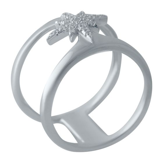 Silver Ring with Fianites