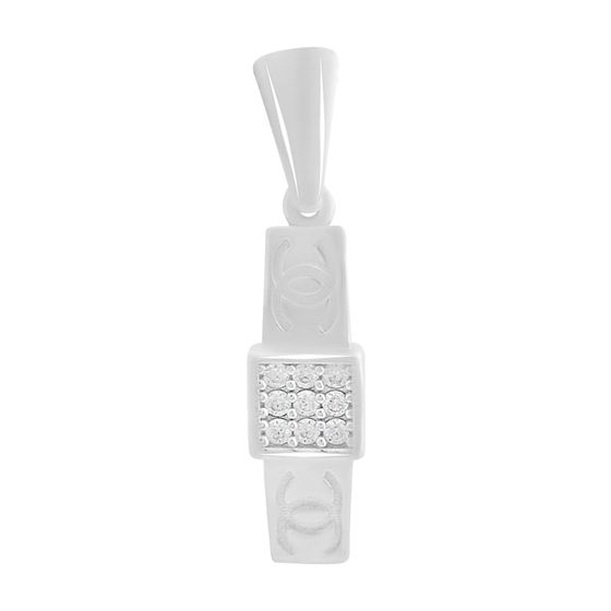 Срібна підвіска з фіанітами 0.09ct
